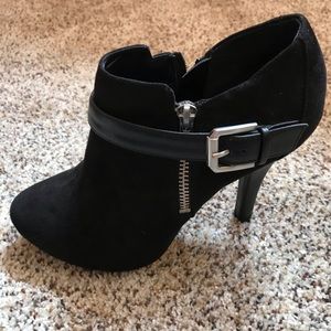 Black Buckled Heeled Boot